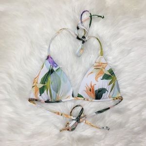 H&M String Bikini Top Tropical Vibes Size S/M